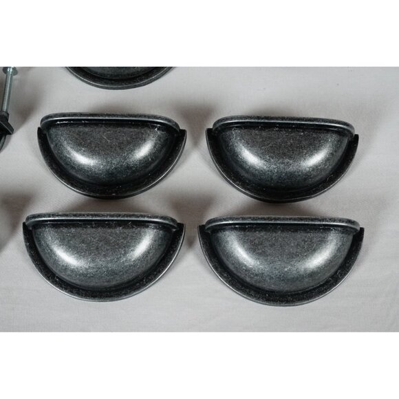 Stone Mill Hardware Drawer Pulls 3" Center Swedish Iron Arch Cup 10 Pack - Picture 3 of 7